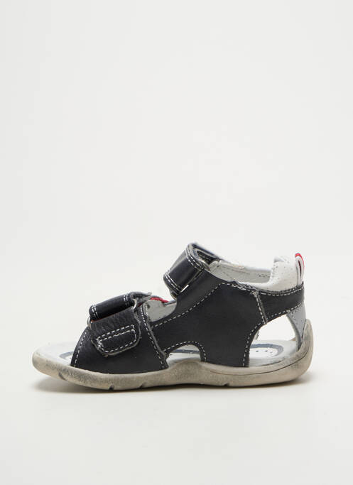 Sandales/nu pieds tissage satiné bout ouvert noir BABYBOTTE garcon