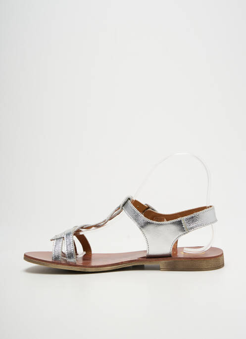 Sandales/Nu pieds argent GBB pour femme