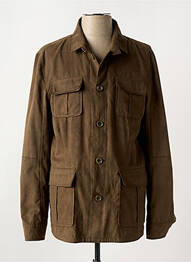 Veste casual fermeture boutonnée sur le devant marron MAISON WOOLIES homme