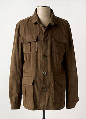 Veste casual fermeture boutonnée sur le devant marron MAISON WOOLIES homme