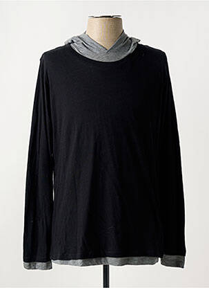 T-shirt coupe cintrée manches longues noir MAJESTIC FILATURES homme