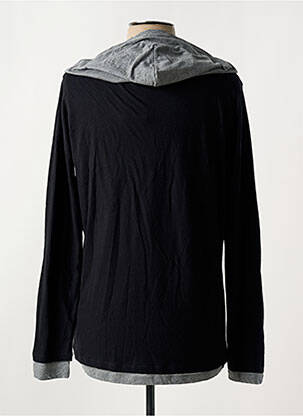 T-shirt coupe cintrée manches longues noir MAJESTIC FILATURES homme