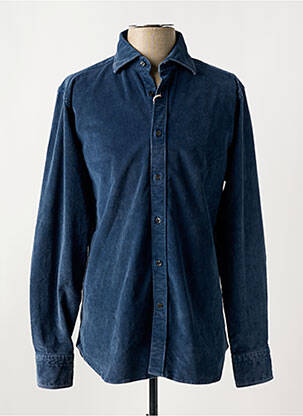 Chemise manches longues coupe droite bleu TINTORIA MATTEI 954 homme