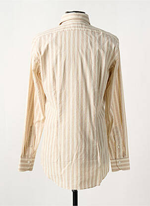 Chemise manches longues coupe cintrée beige BAGUTTA homme