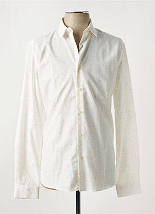 Chemise manches longues coupe cintrée beige OLIVIER STRELLI homme