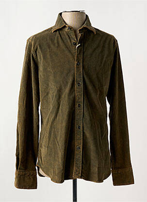 Chemise manches longues coupe droite vert TINTORIA MATTEI 954 homme