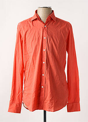 Chemise manches longues coupe cintrée orange BAGUTTA homme