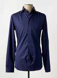 Chemise manches longues coupe cintrée bleu ETON homme