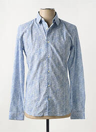 Chemise manches longues imprimé fantaisie bleu OLIVIER STRELLI homme