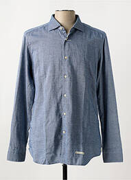 Chemise manches longues fermeture boutonnée sur le devant bleu TINTORIA MATTEI 954 homme