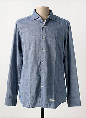 Chemise manches longues fermeture boutonnée sur le devant bleu TINTORIA MATTEI 954 homme