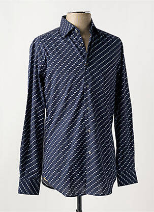 Chemise manches longues bleu PAL ZILERI pour homme