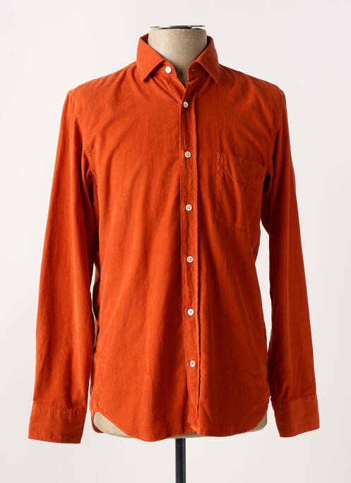Chemise manches longues coupe cintrée orange HARTFORD homme