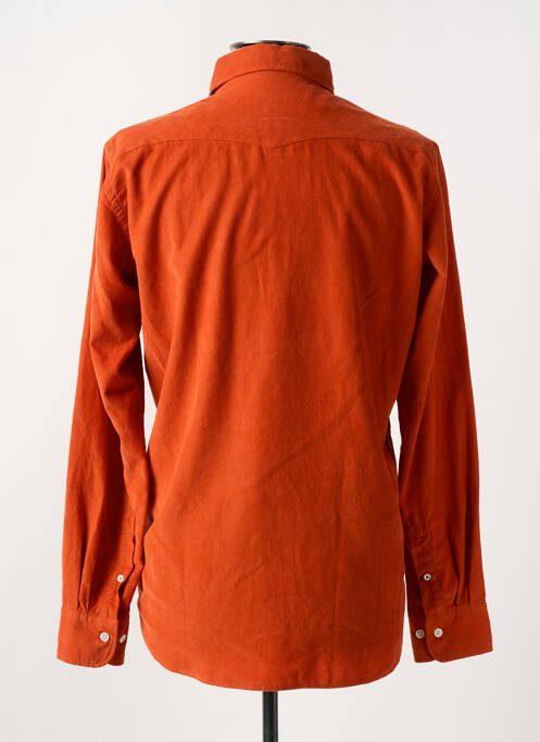 Chemise manches longues coupe cintrée orange HARTFORD homme