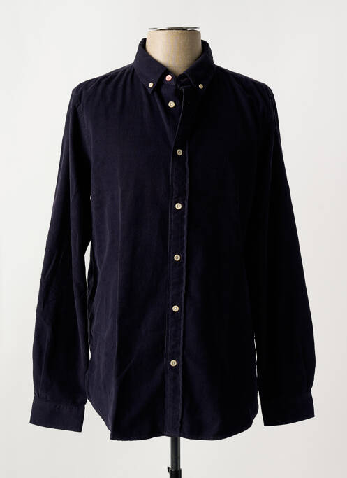 Chemise manches longues coupe droite bleu PAUL SMITH homme