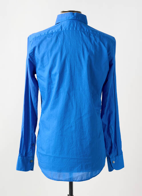 Chemise manches longues coupe cintrée bleu BAGUTTA homme