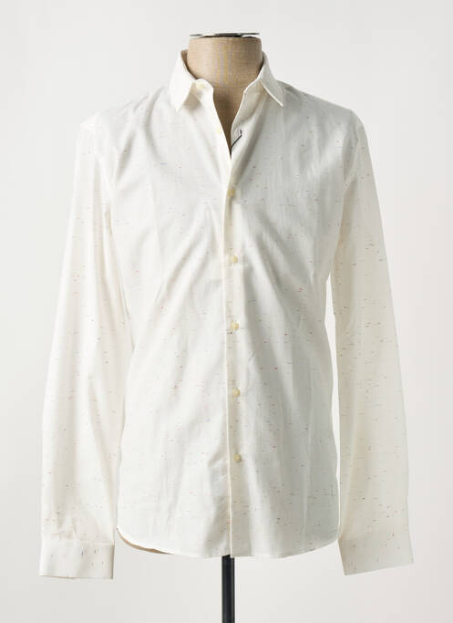 Chemise manches longues coupe cintrée beige OLIVIER STRELLI homme