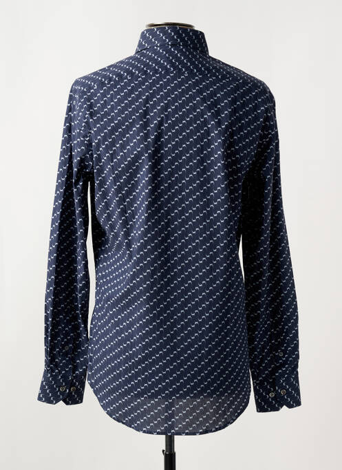Chemise manches longues imprimé fantaisie bleu PAL ZILERI homme