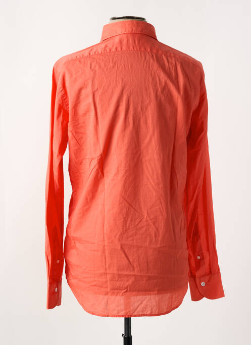 Chemise manches longues coupe cintrée orange BAGUTTA homme