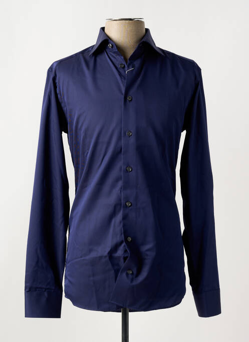 Chemise manches longues coupe cintrée bleu ETON homme