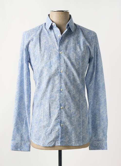 Chemise manches longues imprimé fantaisie bleu OLIVIER STRELLI homme