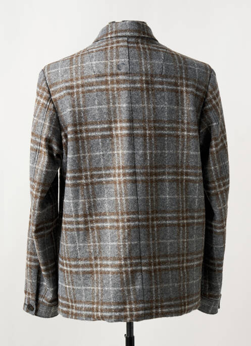 Chemise manches longues coupe cintrée gris L.B.M.1911 homme