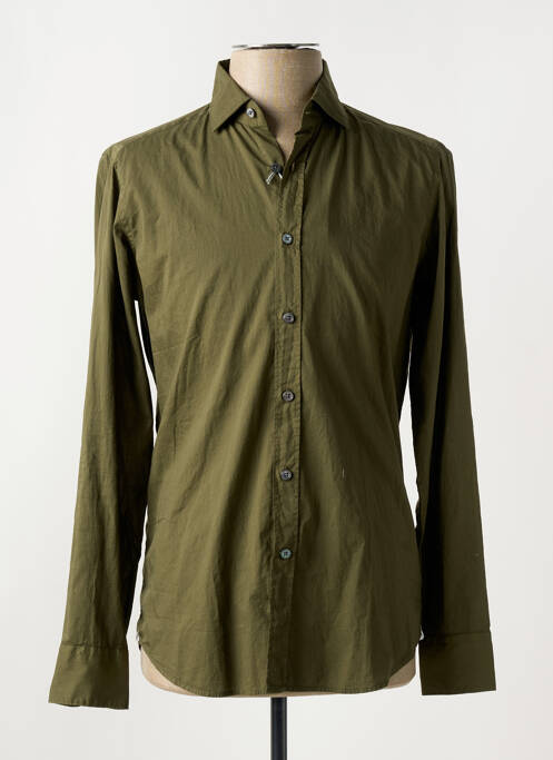 Chemise manches longues vert BAGUTTA pour homme