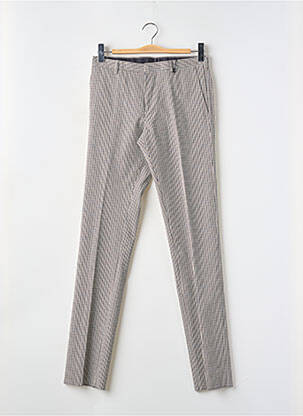 Pantalon chino fermeture zippée sous rabat avec crochet taille normale bleu PAUL SMITH homme