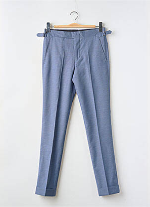 Pantalon chino fermeture zippée sous rabat avec crochet taille normale bleu PAUL SMITH homme
