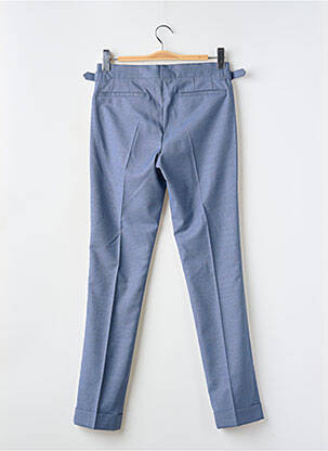 Pantalon chino fermeture zippée sous rabat avec crochet taille normale bleu PAUL SMITH homme