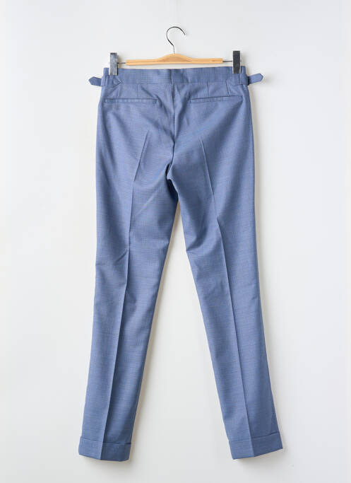 Pantalon chino fermeture zippée sous rabat avec crochet taille normale bleu PAUL SMITH homme