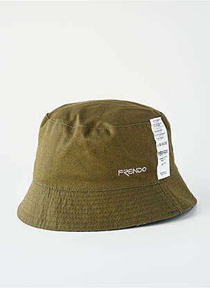 Chapeau tissage popeline vert FRENDO homme