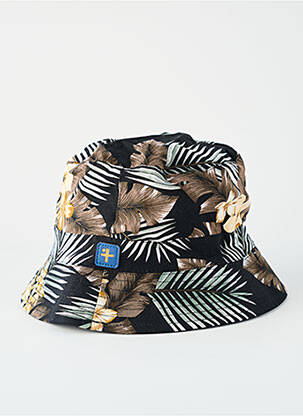 Chapeau tissage popeline noir ISLANDS CROSS homme