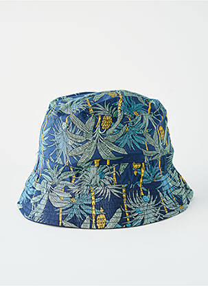 Chapeau tissage popeline bleu ISLANDS CROSS homme