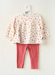 Ensemble pantalon type de haut chemise / blouse orange ELLE EST OU LA MER fille
