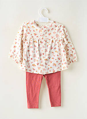 Ensemble pantalon manches longues orange ELLE EST OU LA MER fille