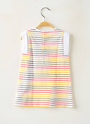 Robe mi-longue manches courtes manches courtes jaune ELLE EST OU LA MER fille