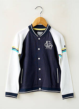 Veste casual fermeture pressionnée bleu ELLE EST OU LA MER garcon