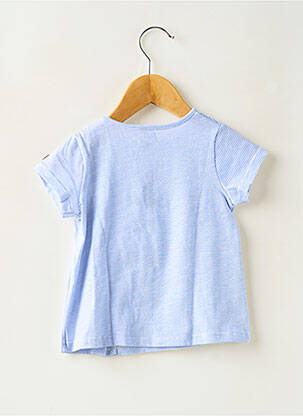 Robe mi-longue manches courtes manches courtes bleu ELLE EST OU LA MER fille