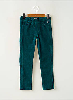 Jegging tissage velours taille élastique vert ELLE EST OU LA MER fille