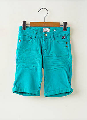 Bermuda stretch taille ajustable bleu clair ELLE EST OU LA MER fille