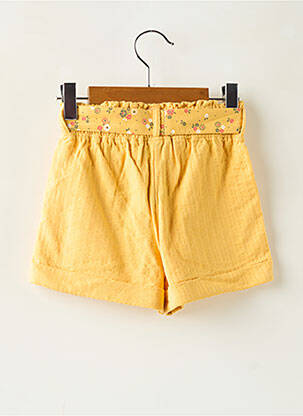 Short poches taille élastique jaune ELLE EST OU LA MER fille