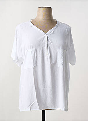 Blouse manches courtes manches courtes blanc LUHTA femme