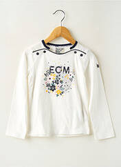 T-shirt beige ELLE EST OU LA MER pour fille seconde vue