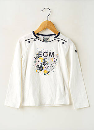 T-shirt beige ELLE EST OU LA MER pour fille