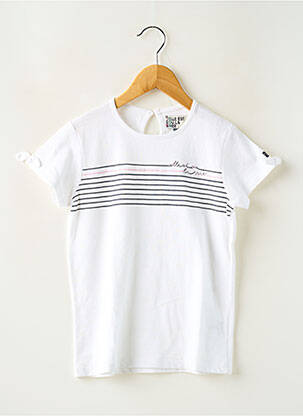 T-shirt blanc ELLE EST OU LA MER fille