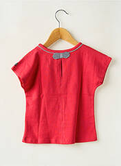 T-shirt rouge ELLE EST OU LA MER pour fille seconde vue