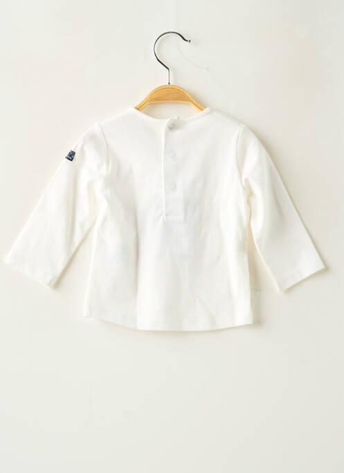 T-shirt coupe cintrée manches longues beige ELLE EST OU LA MER fille