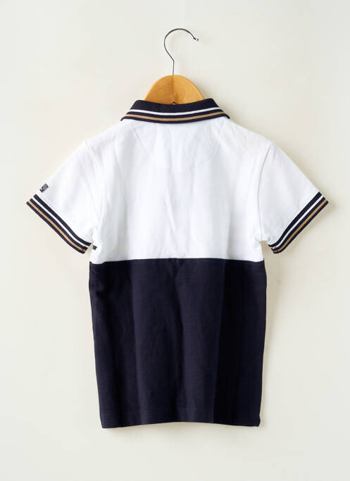 Polo stretch manches courtes bleu ELLE EST OU LA MER garcon