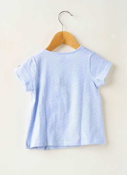 Robe mi-longue manches courtes manches courtes bleu ELLE EST OU LA MER fille